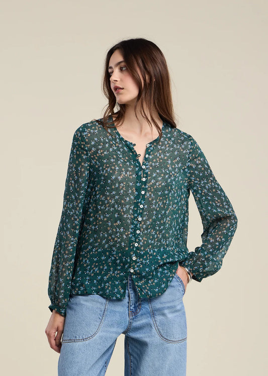 Velvet Aisha Flora Print Blouse