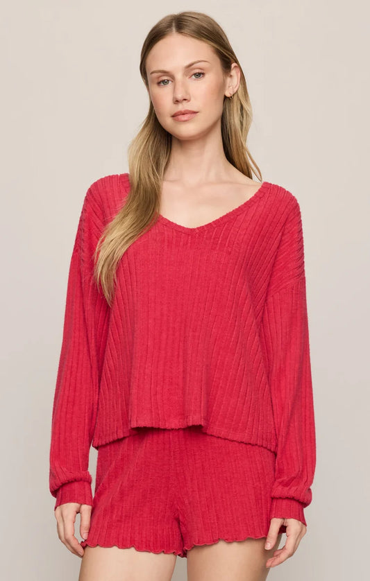 Z Supply Daydreamer Soft V LS Top