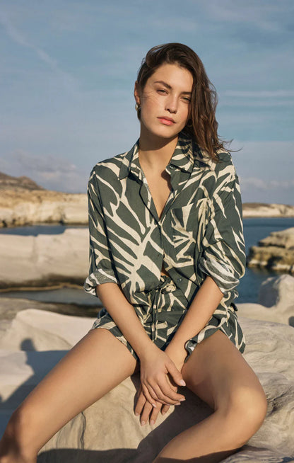 Z Supply Cima Tova Palm Leaf Short