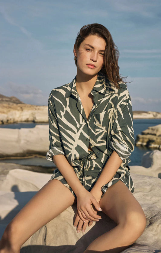 Z Supply Cima Tova Palm Leaf Short