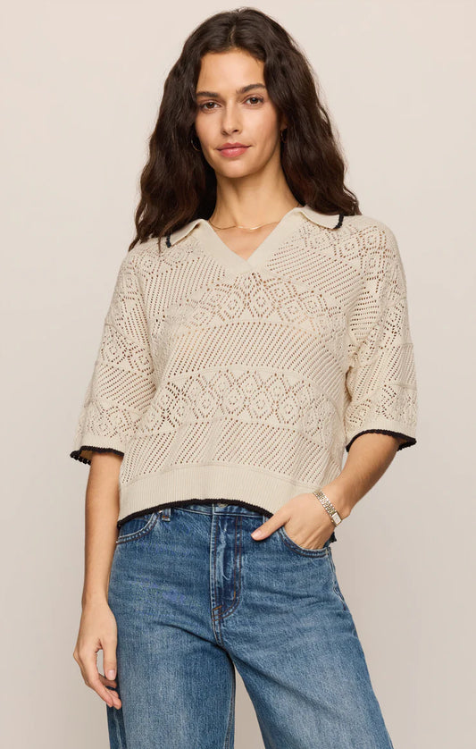 Z Supply Denman Crochet Polo