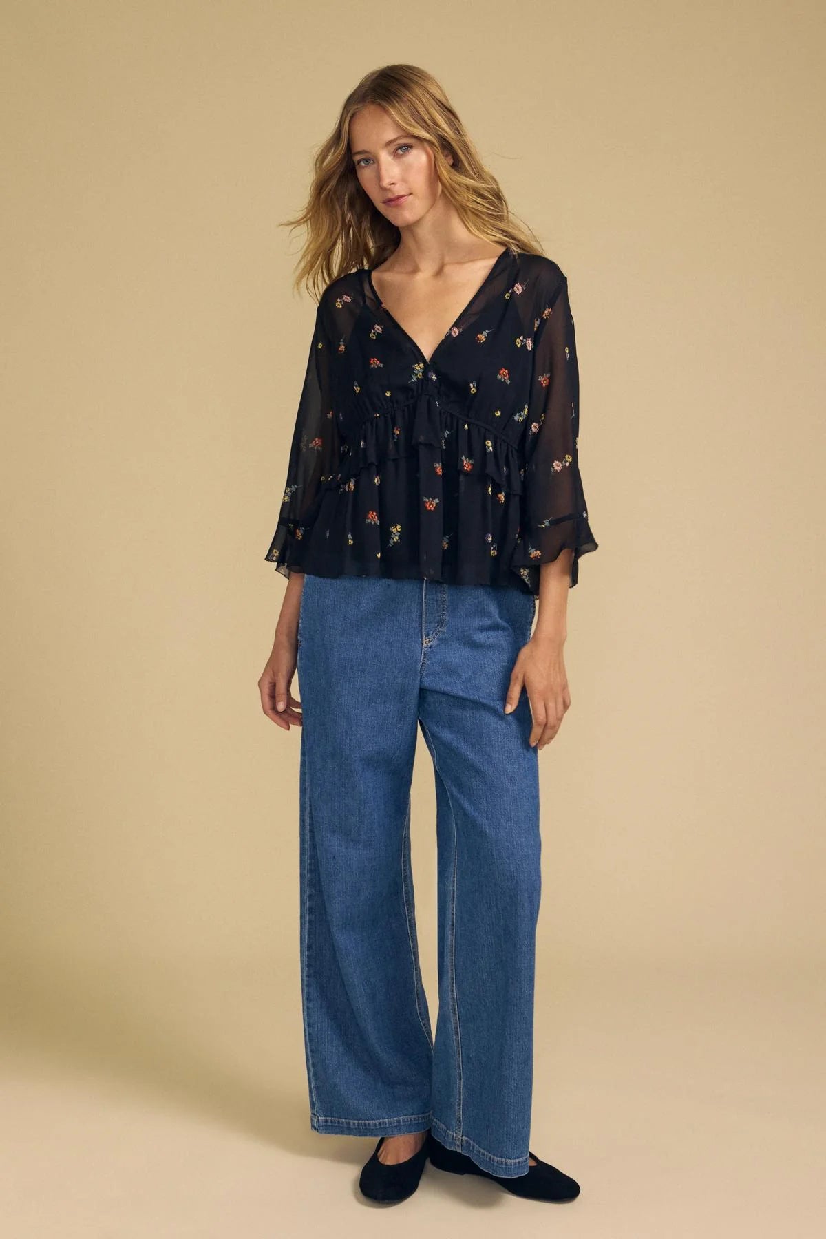 Velvet Aileen Blossom Print Blouse
