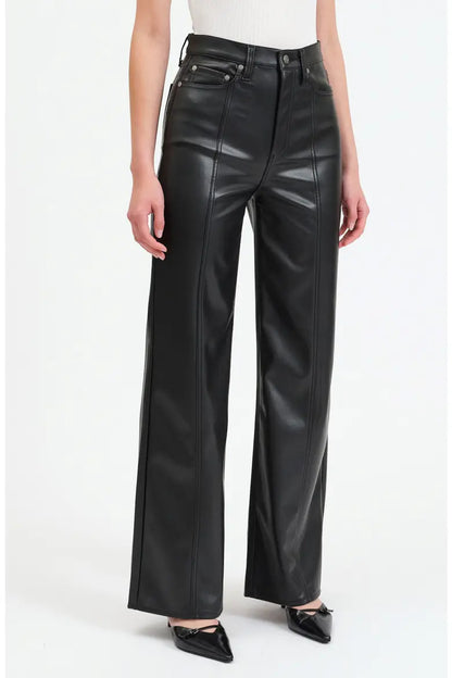 Daze Far Out Wide Leg Vegan Leather