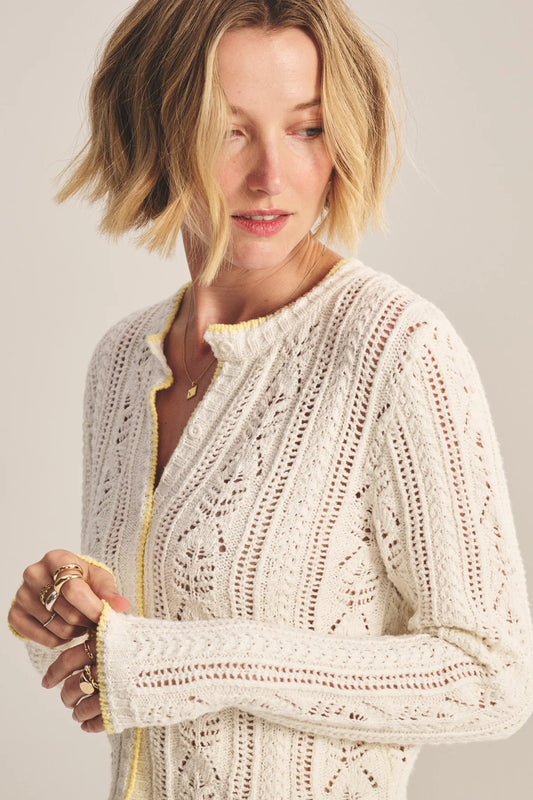 Velvet Daisy Pointelle Sweater