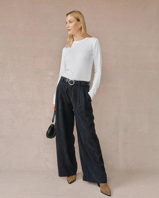 Bella Dahl Double Pleated Wide Leg Pant