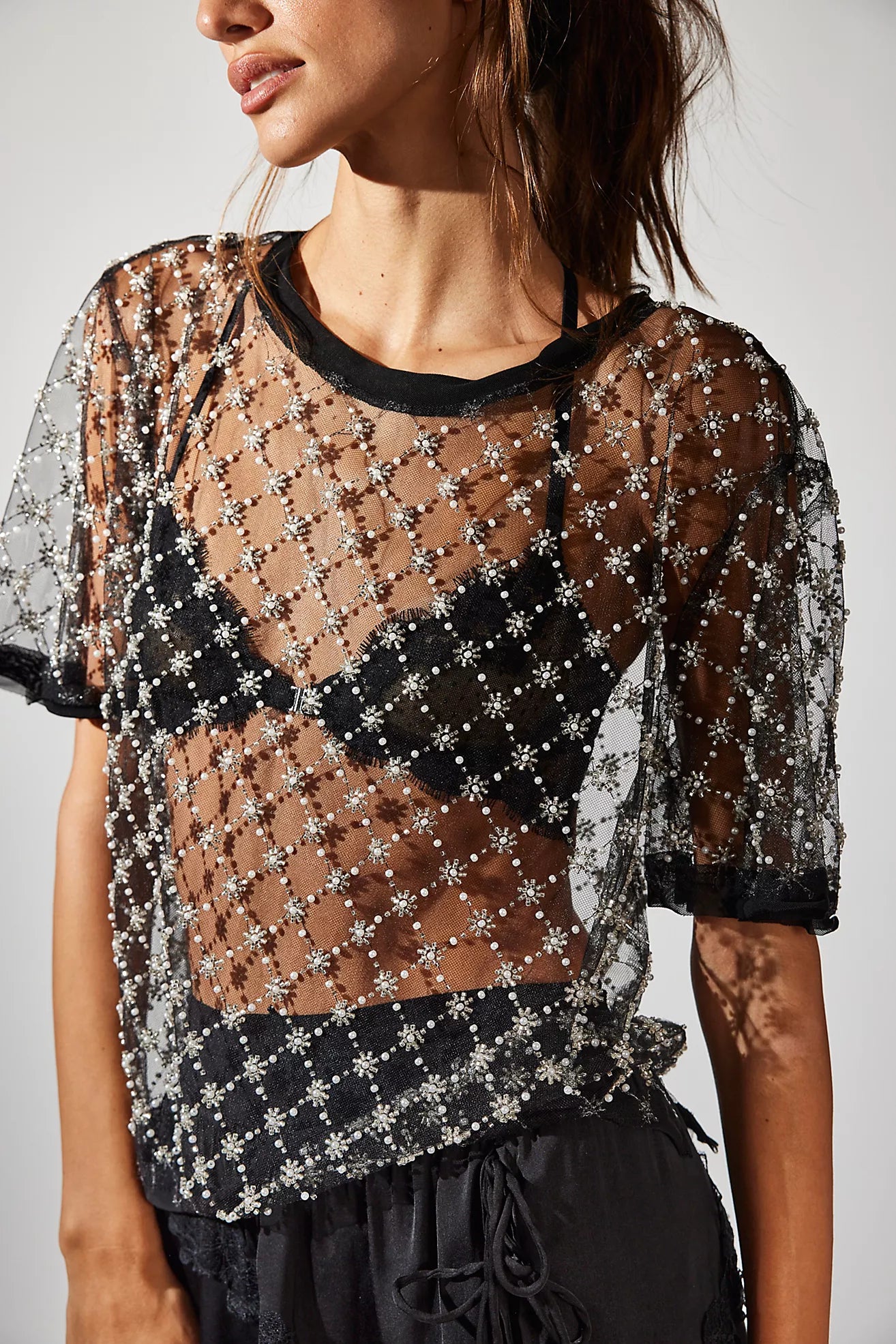 Free People Loir Embellished Knit
