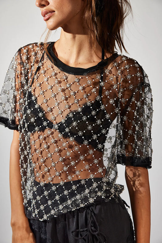 Free People Loir Embellished Knit