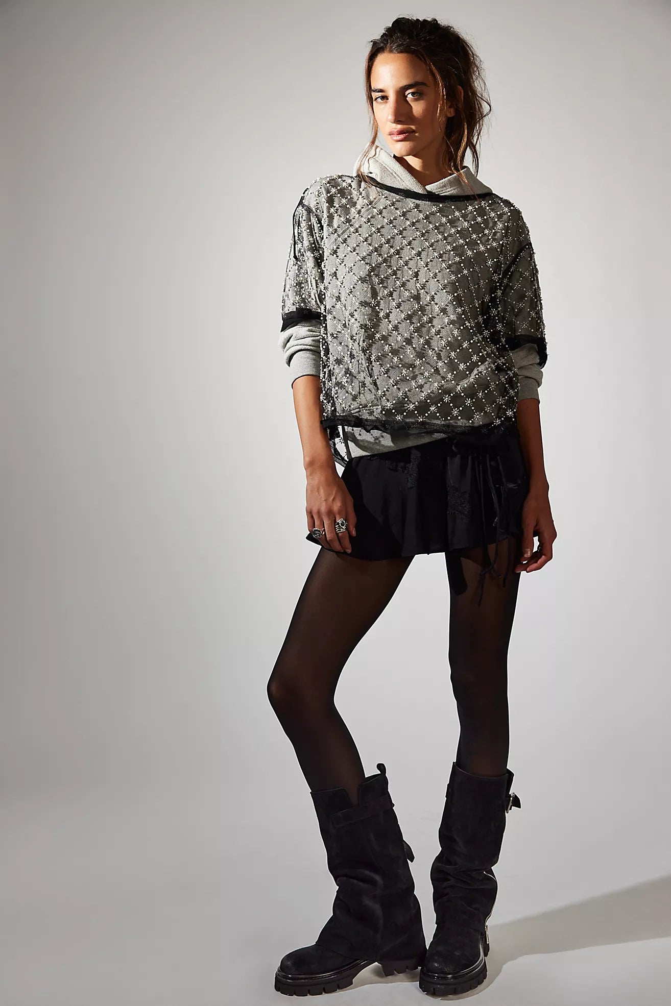 Free People Loir Embellished Knit