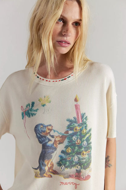 Free People Merry Meowy Tee