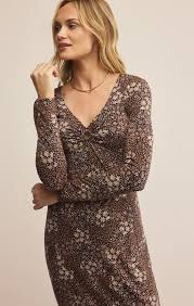 Z Supply Exhale Sable Midi Dress