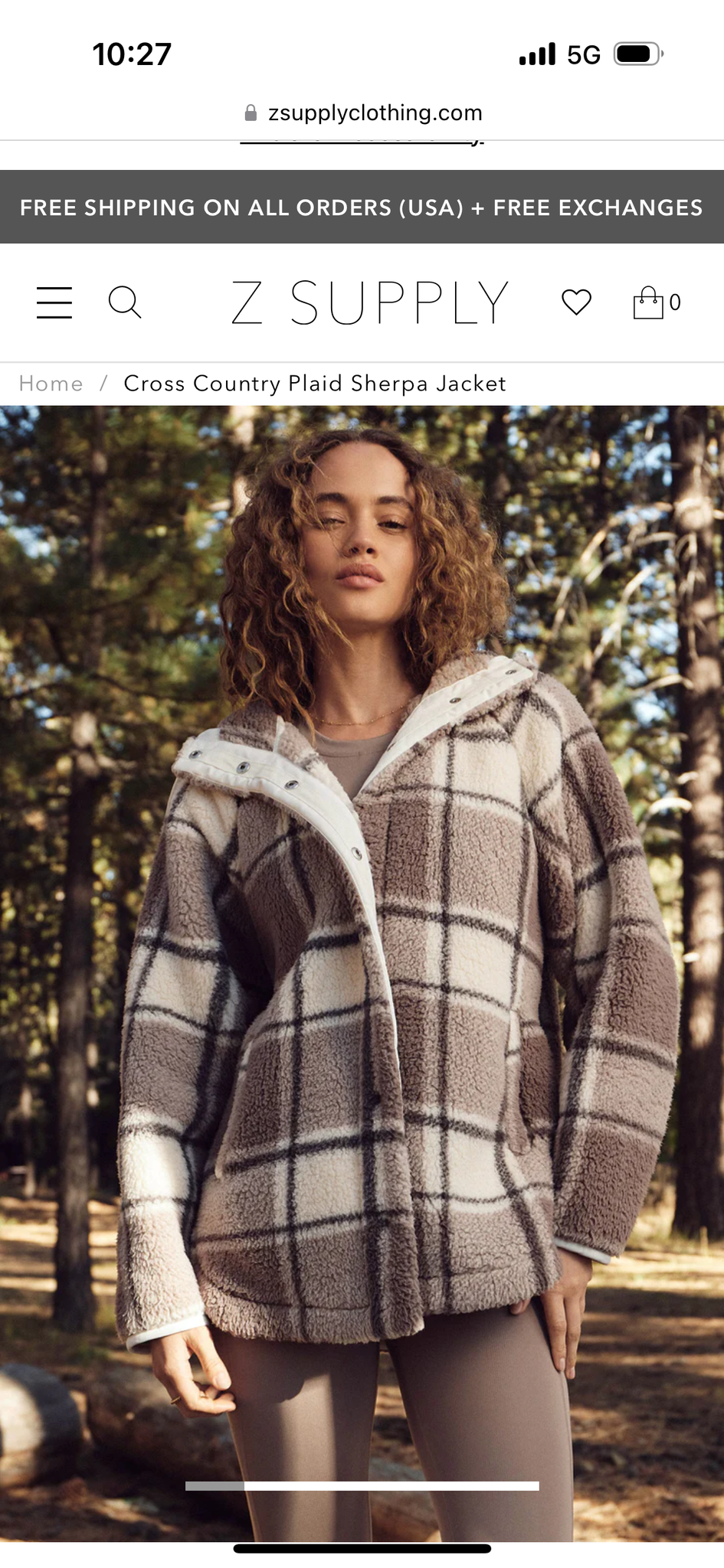 ZS Cross country Plaid Jacket