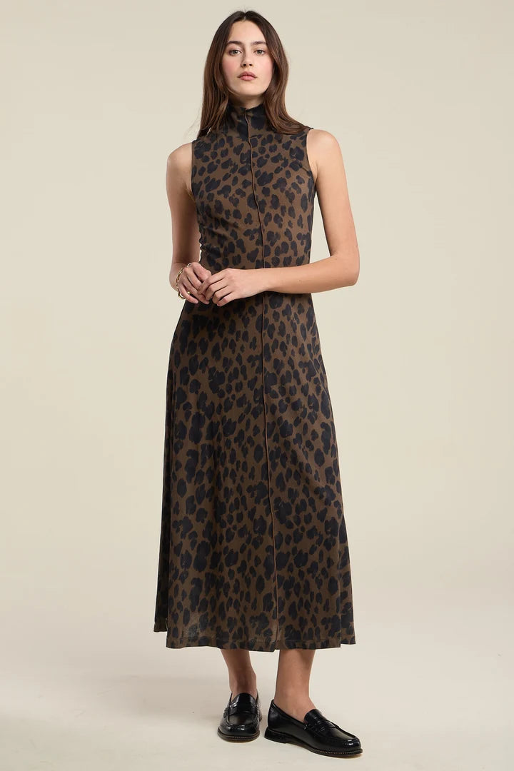 Velvet Kelestine Jersey Leopard Print Dress