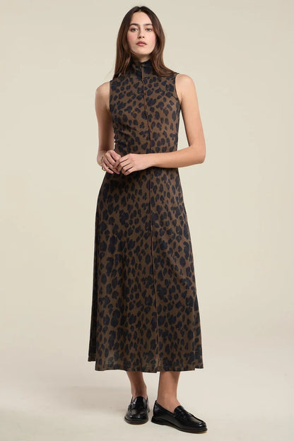 Velvet Kelestine Jersey Leopard Print Dress