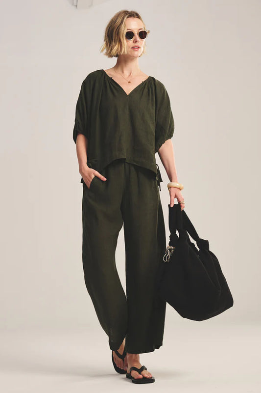 Velvet Cosette Woven Linen Top