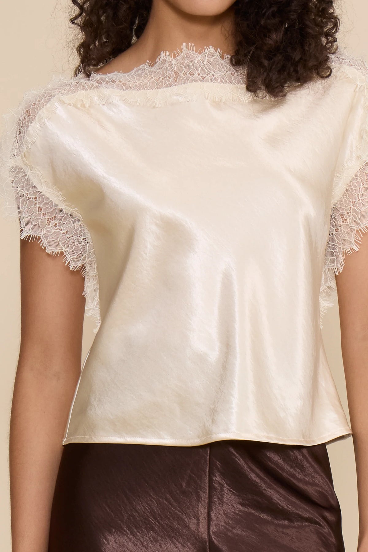 Lucy Paris Chris Lace Trim Top