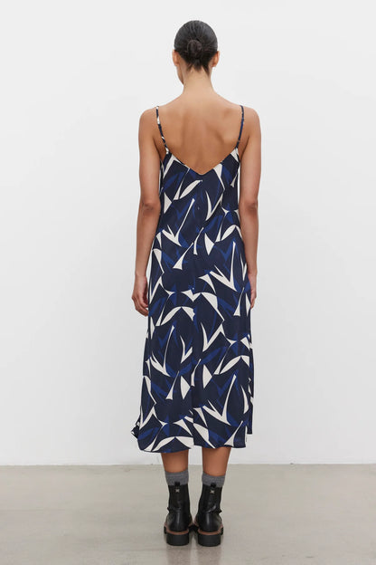 Velvet Perry Printed Royal Crepe Dress