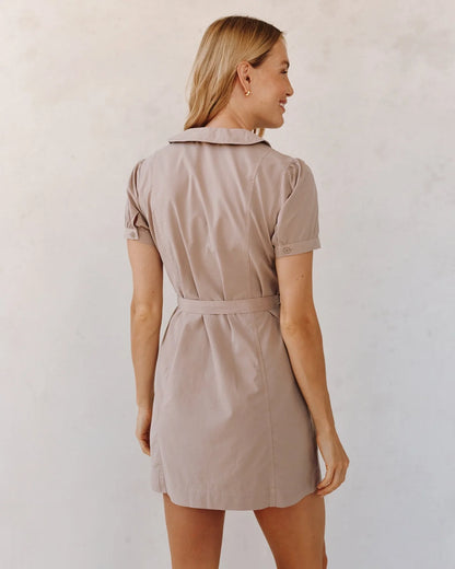 Bella Dahl Short Sleeve Puritan Collar Dress