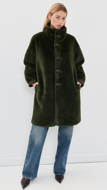 Velvet Yves Lux Suede Fur Coat