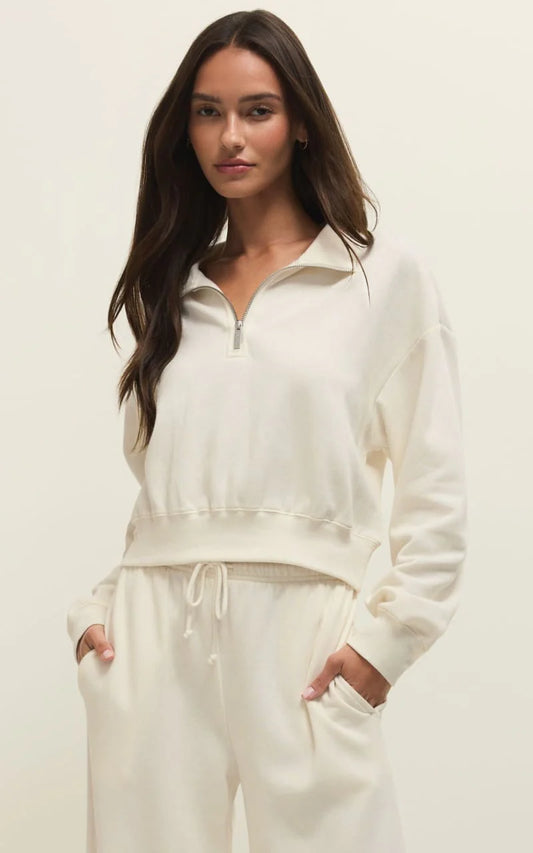Z Supply Downtown Half Zip Sweatshirt