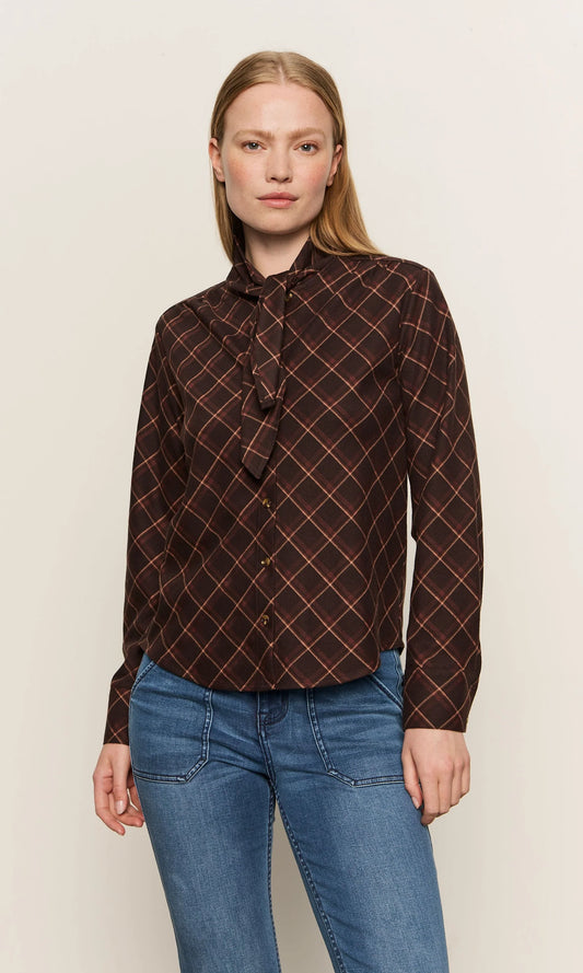 Sanctuary Autumn Plaid Blouse